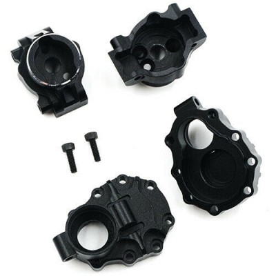 Yeah Racing Rear Hubs Set Aluminium Portal  TRAXXAS TRX-4 2 Black