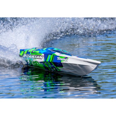 Traxxas Spartan BL TQi TSM Speedboat Brushless Green