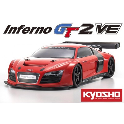 Kyosho Inferno GT2 VE Race Audi R8 LMS Red Brushless RTR 1:8