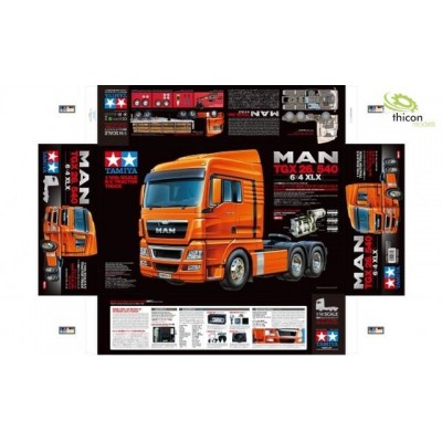 Thicon Tamiya 1 /14 RC LKW MAN TGX 26 540 XLX 6x4 3Achs Kit 