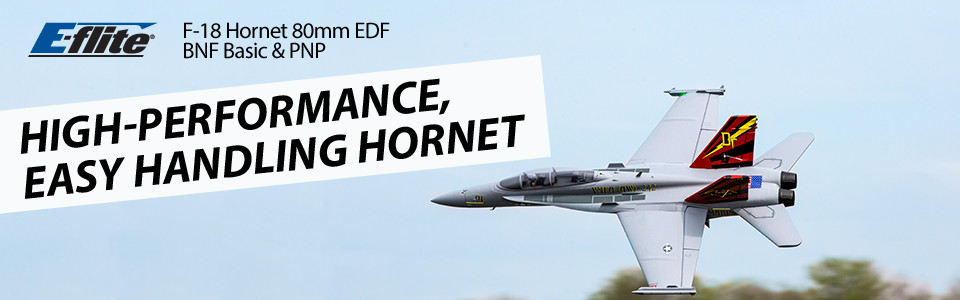 E-flite F-18 Hornet Jet BNF Basic Safe As3x 01