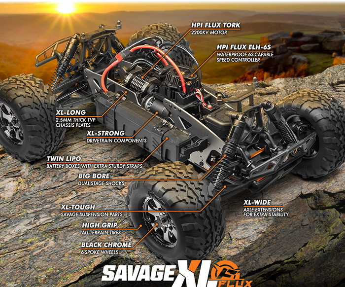 Hpi Savage XL FLUX 1/ 8 Brushless 4WD RTR 02